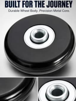 Luggage Wheels Replacement Black Rubber Universal Casters Fix Noisy Broken Suitcase Spinner Repair Parts Kit for Travel DIY User