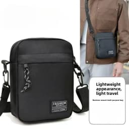 Men's Summer Crossbody Bag Lightweight Portable Small Backpack for Commuting Mobile Phone Bag Ideal for Work