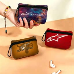 Alpinestars Logo Multifunctional Oxford Cloth Small Pouch With Hook Mini Coin Wallet Earbud Storage Bag