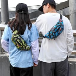 Waterproof Waist Bag Korean-style High-capacity Outdoor Sports Fanny Pouch Canvas Child Banana Bag for Girls Kids Bag