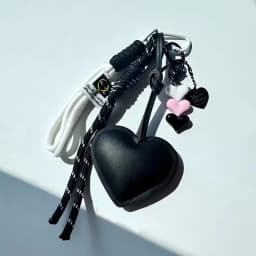 Cute PU Heart Leather Rope Keychain Handmade Braided Rope Car Keyrings Ins Y2K Love Rope Bag Charm Children