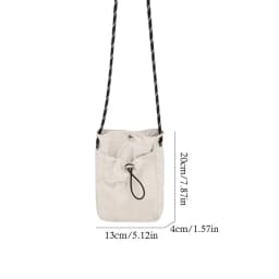 Fashion Canvas Shoulder Crossbody Bags Solid Color Minimalist Style Phone Bag Lightweight Messenger Bag for Outdoor