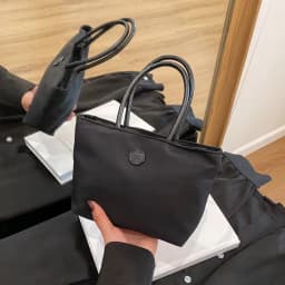 Japanese-Style Minimalist Nylon Bag, Women's Mini Cute Handbag, Portable Tote Bag, Mini Commuter Handbag