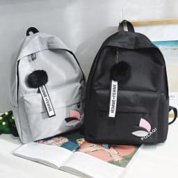 Women's Canvas Backpack for Junior High School Students Triangular Reinforcement Canvas Backpack Waterproof Canvas Backpack