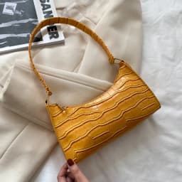 Retro Alligator Pattern Female Small Handbags and Purse Armpit Shoulder Bags High Quality PU Leather Ladies Clutch Totes Bag