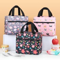 Cute Leakproof Lunch Bag Insulated Large Capacity Cooler Lunch Bag Reusable Thickened Insulated Lunch Box Students