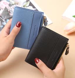 Factory Wholesale Short Women's Zipper Wallet Matte Versatile Purse Versatile Multi-Card Slot Small Money Clip Storage Bag