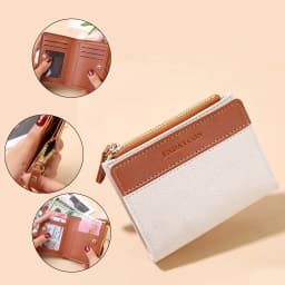 Factory Wholesale Short Women's Zipper Wallet Matte Versatile Purse Versatile Multi-Card Slot Small Money Clip Storage Bag