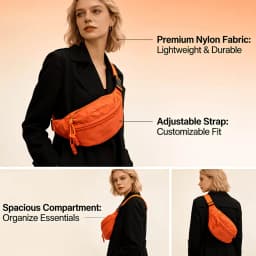 Simple and Lightweight Unisex Chest Bag, Crossbody Bag, Shoulder Bag, with Adjustable Shoulder Strap, Built-In Large Capacity Design, Frees Your Hands, Suitable for Daily Commuting, Travel, and Student Use