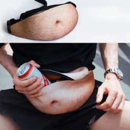 1pcs Creative Belly Waist Bag Outdoor Sports Funny Fake Belly Pouch Daily Casual Hidden Storage Fanny Pack for Travel Hiking