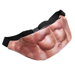 1pcs Creative Belly Waist Bag Outdoor Sports Funny Fake Belly Pouch Daily Casual Hidden Storage Fanny Pack for Travel Hiking