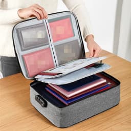 With Password Lock Business Trip Card Passport Organizer Travel Accessory Multifunctional Briefcase Office Document Storage Bag
