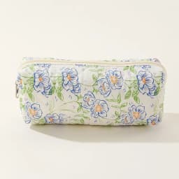 Storage Organizer Floral Puffy Quilted Makeup Bag Flower Printed Cosmetic Pouch Large Travel Cosmetic Bag Make up Aesthetic