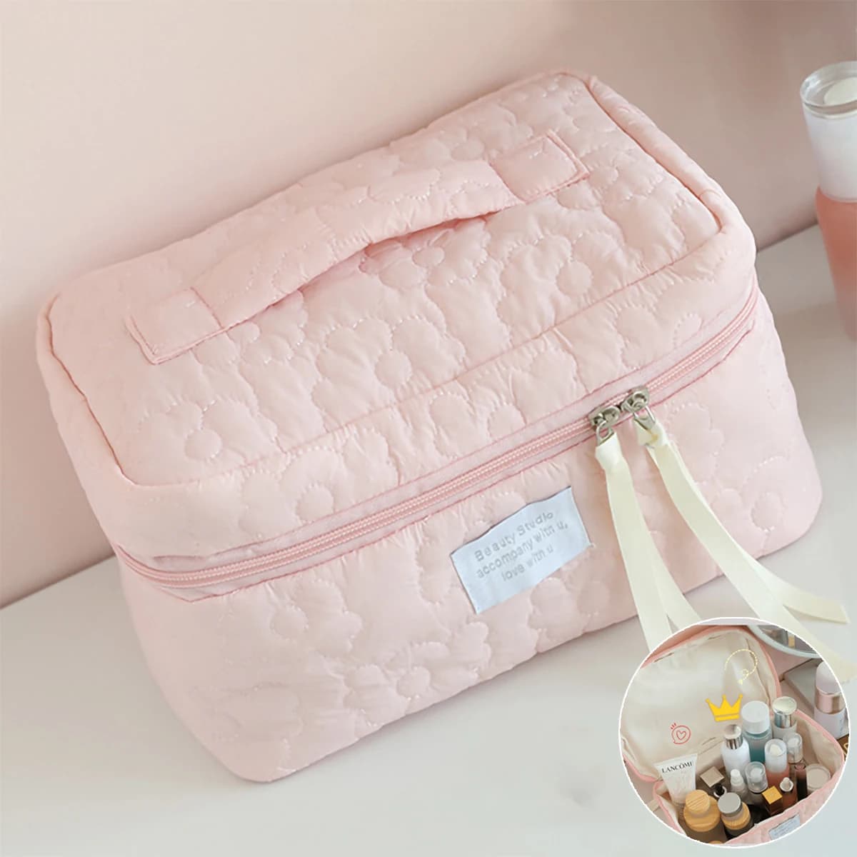 Ins Style Candy Color Makeup Bag New Light Luxury Women's Bag Lipstick Pack Portable Travel Cosmetic Storage Toiletry Bag