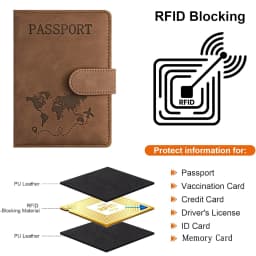 Passport Holder for Travel Essentials Passport Wallet Cover Case for Travel Accessories,Passport Book Holders for Women/Men