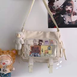 Japanese Style Kawaii Itabag for Dolls Large Handbags New Nylon School Bags for Teenage Girls Tote Shoulder Bag JK Crossbody Bag