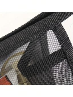 1pc Travel Black Bow Mesh Cosmetic Bag Zipper Makeup Bag For Women Wash Toiletry Bag Makeup Organizer Portable Storage Pouch