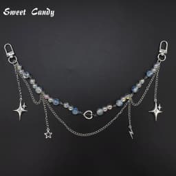 Adjustable Detachable ITA Bag Double Chain Star Heart Pendant DIY Bag Decorative Chain Pain Bag Charm Fashion Waist Chain