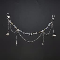 Adjustable Detachable ITA Bag Double Chain Star Heart Pendant DIY Bag Decorative Chain Pain Bag Charm Fashion Waist Chain