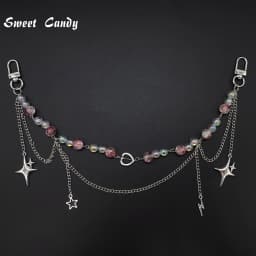 Adjustable Detachable ITA Bag Double Chain Star Heart Pendant DIY Bag Decorative Chain Pain Bag Charm Fashion Waist Chain