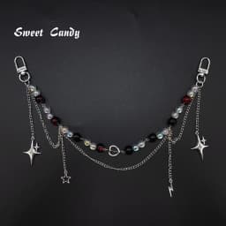 Adjustable Detachable ITA Bag Double Chain Star Heart Pendant DIY Bag Decorative Chain Pain Bag Charm Fashion Waist Chain