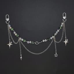 Adjustable Detachable ITA Bag Double Chain Star Heart Pendant DIY Bag Decorative Chain Pain Bag Charm Fashion Waist Chain