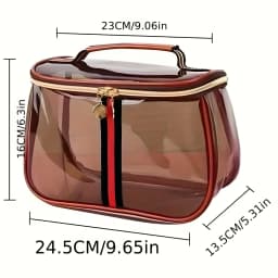 Transparent Large Capacity Women's Makeup Bag Waterproof Gym Toiletry Bag Travel Portable Storage PVC Material Box Shape Gifts
