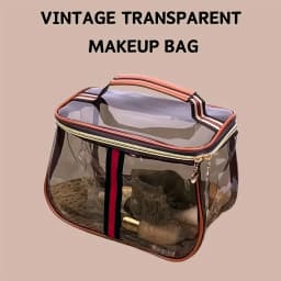 Transparent Large Capacity Women's Makeup Bag Waterproof Gym Toiletry Bag Travel Portable Storage PVC Material Box Shape Gifts