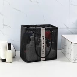Portable Mesh Toiletry Bag Handle Quick Drying Large Capacity Bathroom Shower Travel Makeup Tote Handbag Organizer Basket