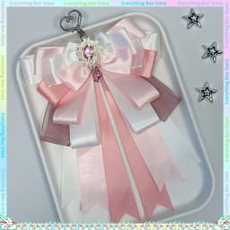 Double Layer Bow Pendant Versatile Ribbon Anime Itabag DIY Pendant Bag Lolita Two-Dimensions Itabag Jewelry Gift For Friends