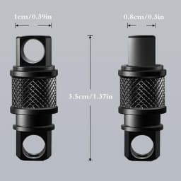 Double Headed Quick Release Keychain Aluminum Alloy Retractable Detachable Keychain Compact 360° Rotation Clip Pull Apart Buckle
