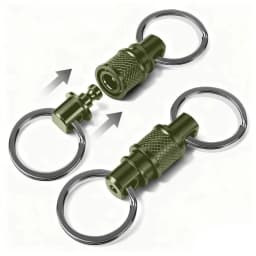 Double Headed Quick Release Keychain Aluminum Alloy Retractable Detachable Keychain Compact 360° Rotation Clip Pull Apart Buckle