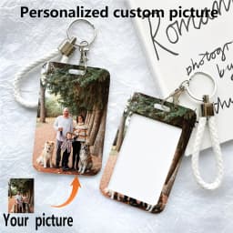 DIY Custom ID Card Holder With Lanyard Custom Name Text Protector Case For Office Staff Teacher Business Personalized Card Cover