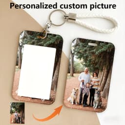 DIY Custom ID Card Holder With Lanyard Custom Name Text Protector Case For Office Staff Teacher Business Personalized Card Cover