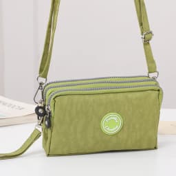 Fashion ladies crossbody bag large capacity single shoulder bag with three zippers phone and loose change storage bag