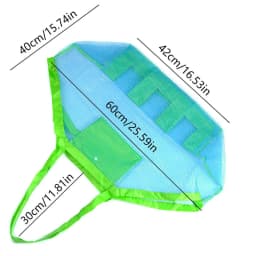 1pc Multicolor Large Mesh Beach Bag, Sand-Away Portable Tote With Convenient Hanging Hole, Breathable Foldable Storage Bag