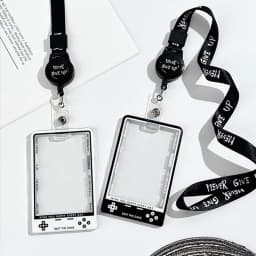 Creative Transparent Kpop Card Holder Korean Fashion Display Student Card Protector for Kids Idol Photocard Holder with String