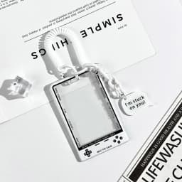 Creative Transparent Kpop Card Holder Korean Fashion Display Student Card Protector for Kids Idol Photocard Holder with String