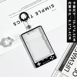 Creative Transparent Kpop Card Holder Korean Fashion Display Student Card Protector for Kids Idol Photocard Holder with String