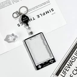 Creative Transparent Kpop Card Holder Korean Fashion Display Student Card Protector for Kids Idol Photocard Holder with String