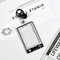 Creative Transparent Kpop Card Holder Korean Fashion Display Student Card Protector for Kids Idol Photocard Holder with String