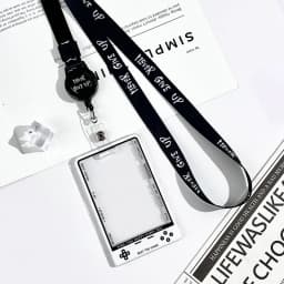 Creative Transparent Kpop Card Holder Korean Fashion Display Student Card Protector for Kids Idol Photocard Holder with String