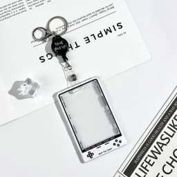 Creative Transparent Kpop Card Holder Korean Fashion Display Student Card Protector for Kids Idol Photocard Holder with String
