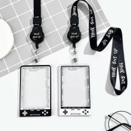 Creative Transparent Kpop Card Holder Korean Fashion Display Student Card Protector for Kids Idol Photocard Holder with String