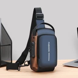 Sac à bandoulière élégant Pour Hommes – Tissu Oxford Durable, Sac De Poitrine à bandoulière Avec Poche Pour téléphone, Fermeture