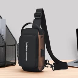 Sac à bandoulière élégant Pour Hommes – Tissu Oxford Durable, Sac De Poitrine à bandoulière Avec Poche Pour téléphone, Fermeture