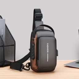 Sac à bandoulière élégant Pour Hommes – Tissu Oxford Durable, Sac De Poitrine à bandoulière Avec Poche Pour téléphone, Fermeture