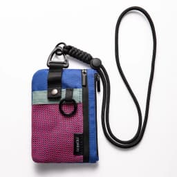 Small Minimalist Wallet for Women Men RFID Blocking, Zipper Coin Pouch with ID Window and Keychain Travel Lanyard Wallet