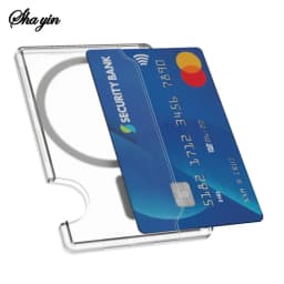 Magnetic Clear Card Holder Wallet Plastic Strong Adsorption Case Portable Card Slots Cover for Apple Phone Android for Men Women