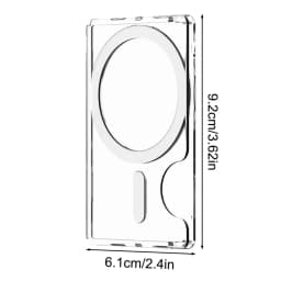 Magnetic Clear Card Holder Wallet Plastic Strong Adsorption Case Portable Card Slots Cover for Apple Phone Android for Men Women